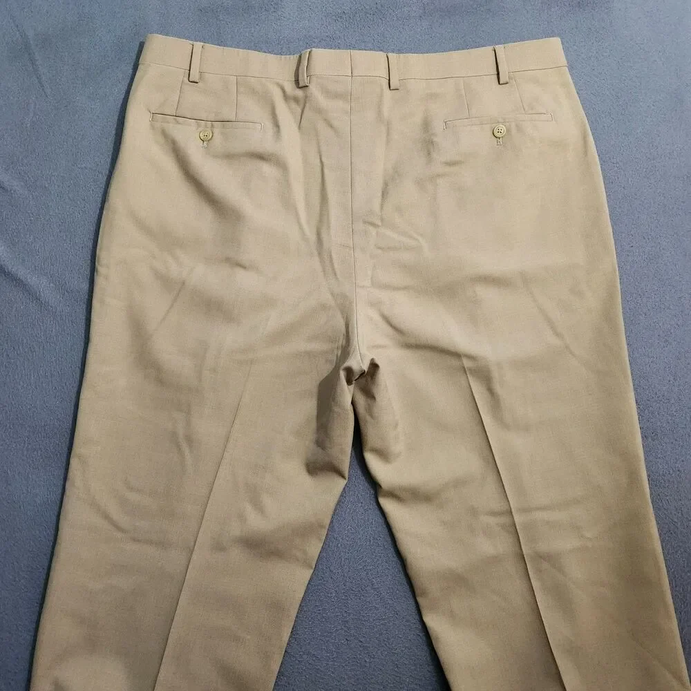 Lauren Ralph Lauren Men 40(41)X34 Tan Total Comfort Pleated Dress Pants